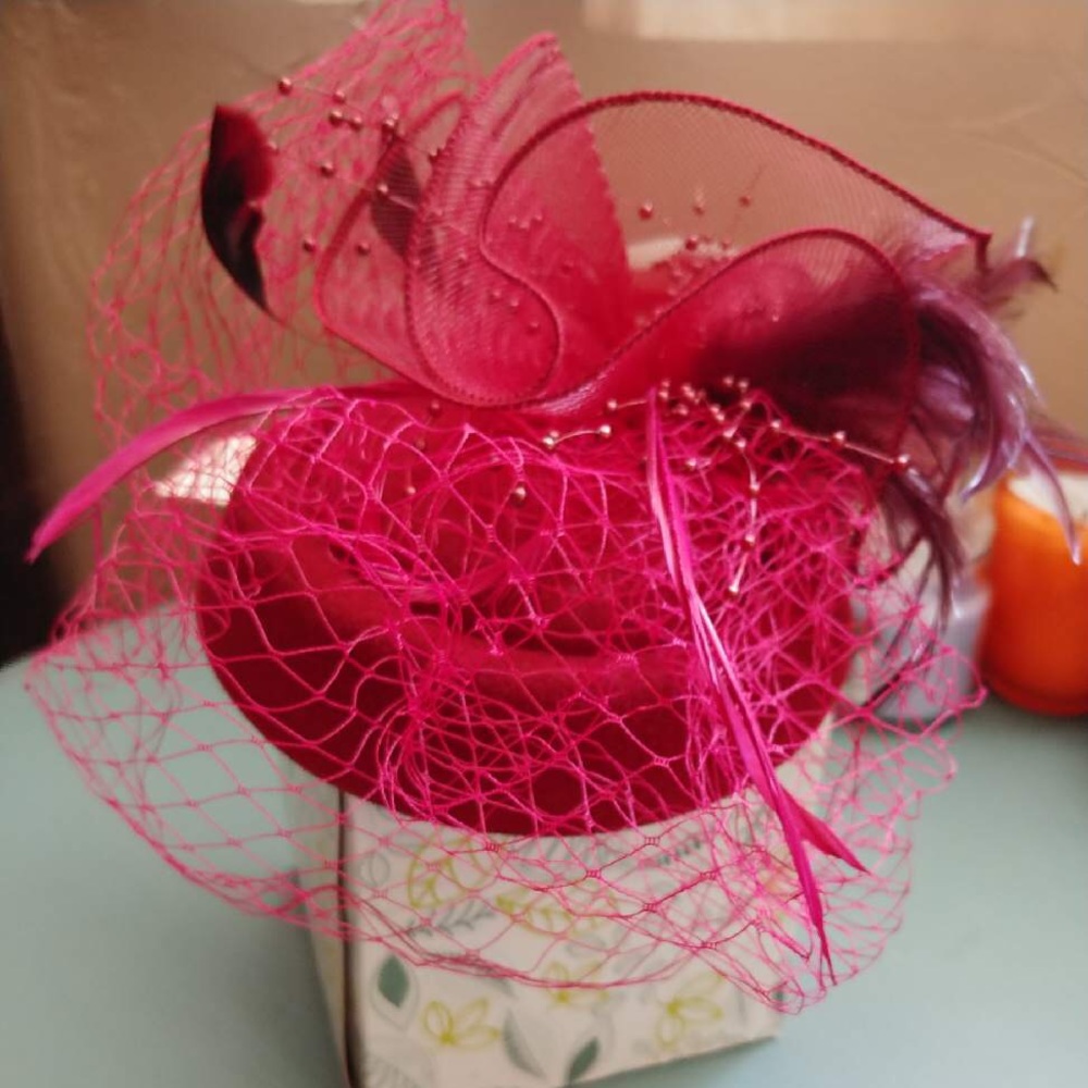 Cute hat with clip NWT